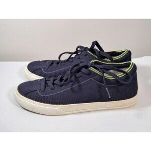 Rothy's The Lace Up Sneakers Women's Size 8 Blue Yellow Green Trim